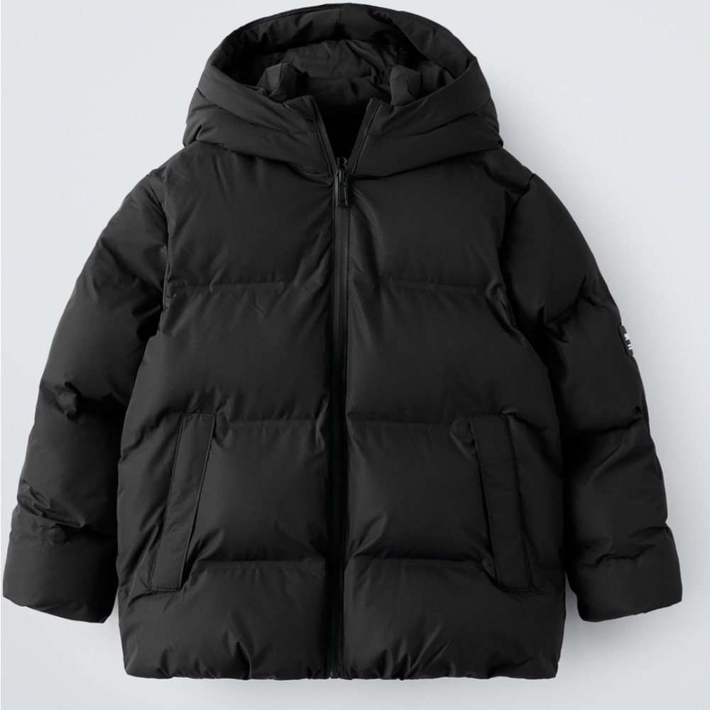 Zara weather, jacket, children, Black Puffer Jacket
